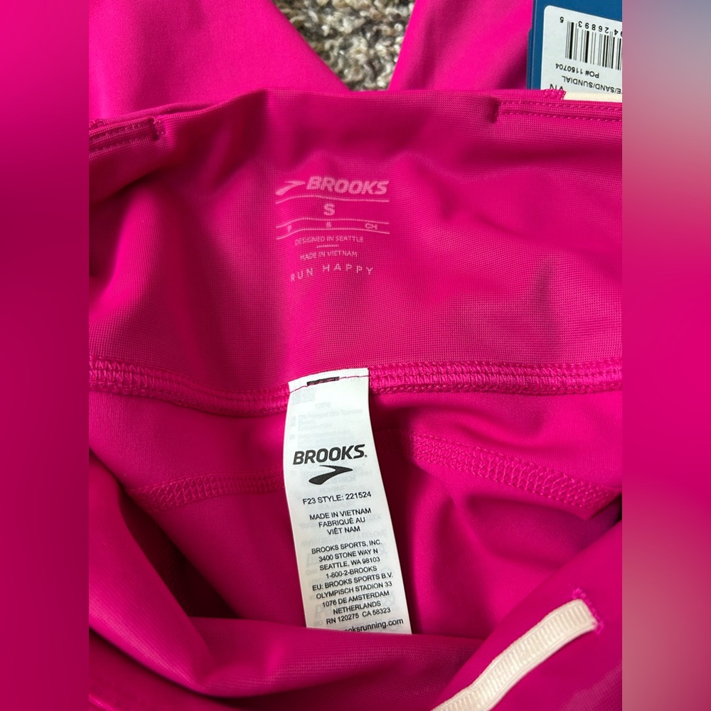 NWT Brooks Women Method 7/8 Running Tights in Hot Pink Size Small - Picture 8 of 8